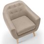 Voir la diapositive 3 : Paris Prix Fauteuil Scandinave Tissu  Lopy  78cm Beige