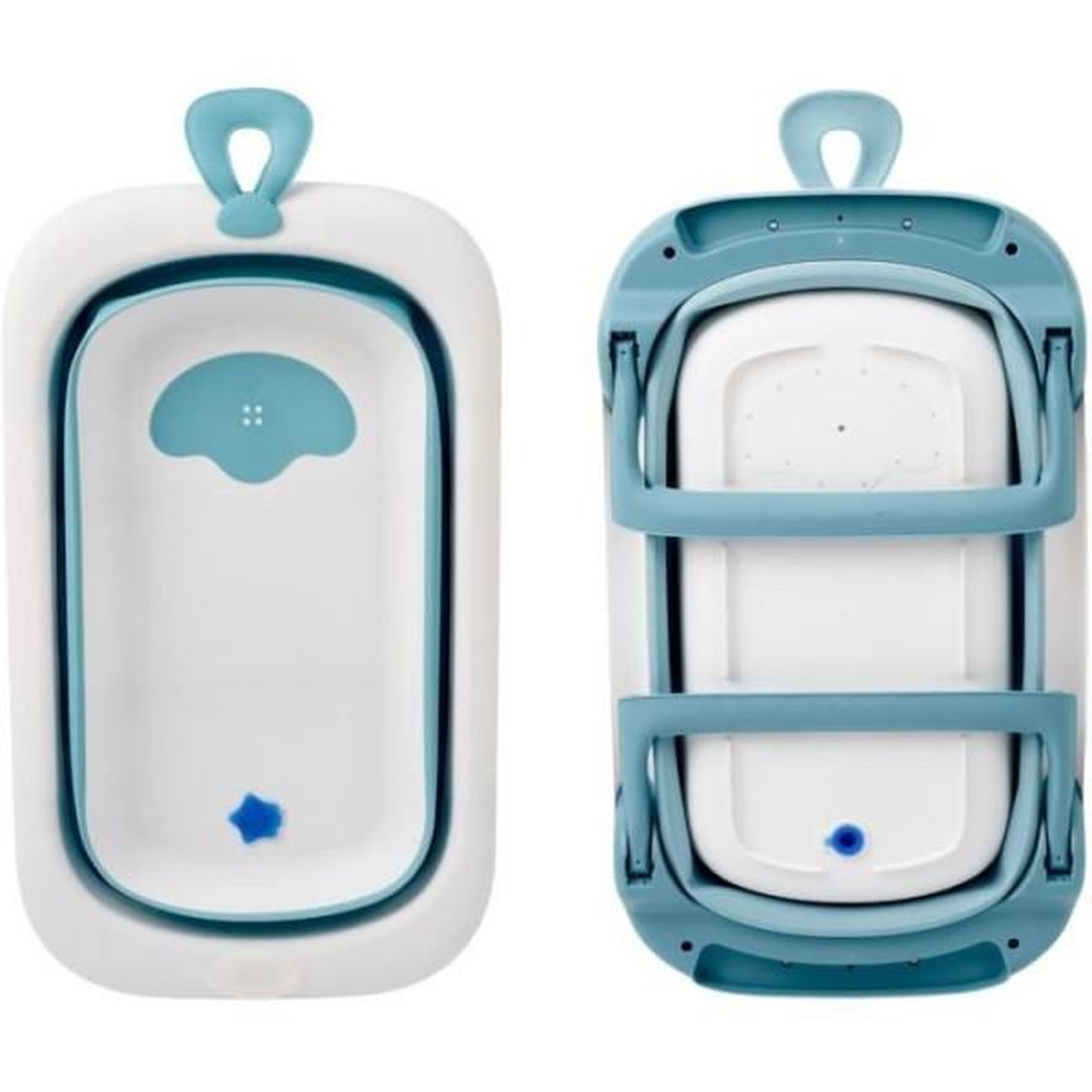 Voir la diapositive 6 : THERMOBABY Baignoire pliable - THERMOBABY - BALNÉA - Compact - Bouchon de vidange - Jusqu'a 18 mois - Bleu