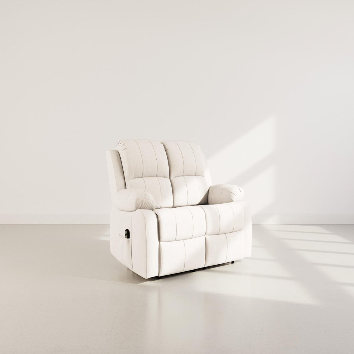 BEST MOBILIER Armand - canapé 2 places relax électrique en velours côtelé