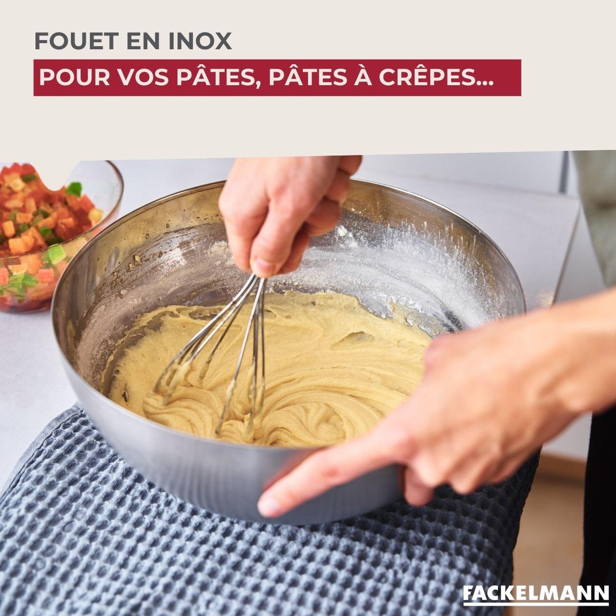 Voir la diapositive 4 : Fackelmann Fouet de cuisine et pâtisserie en inox 26 cm Fackelmann