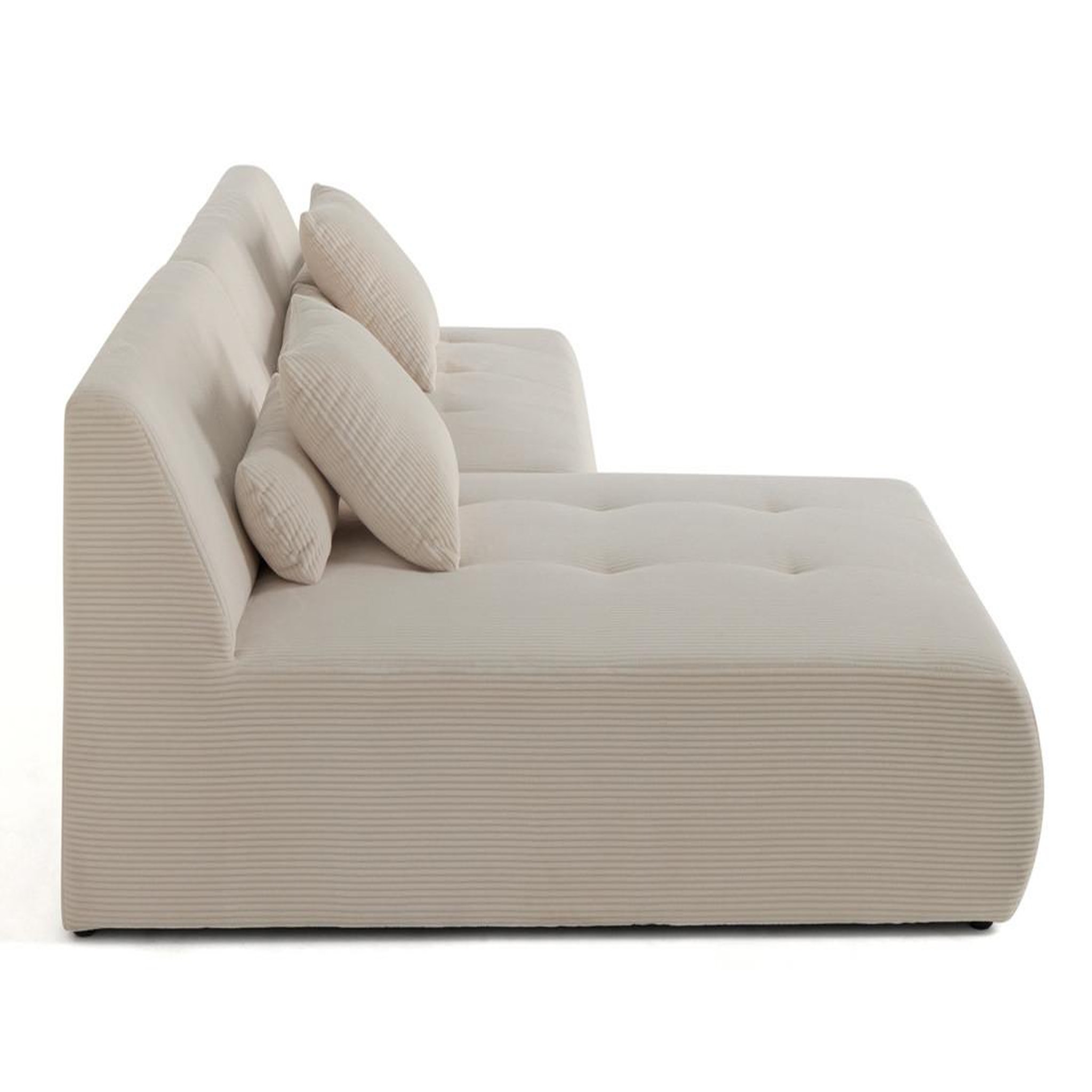 Voir la diapositive 6 : LISA DESIGN Onyx - canapé modulable d'angle réversible 4 places - en velours côtelé
