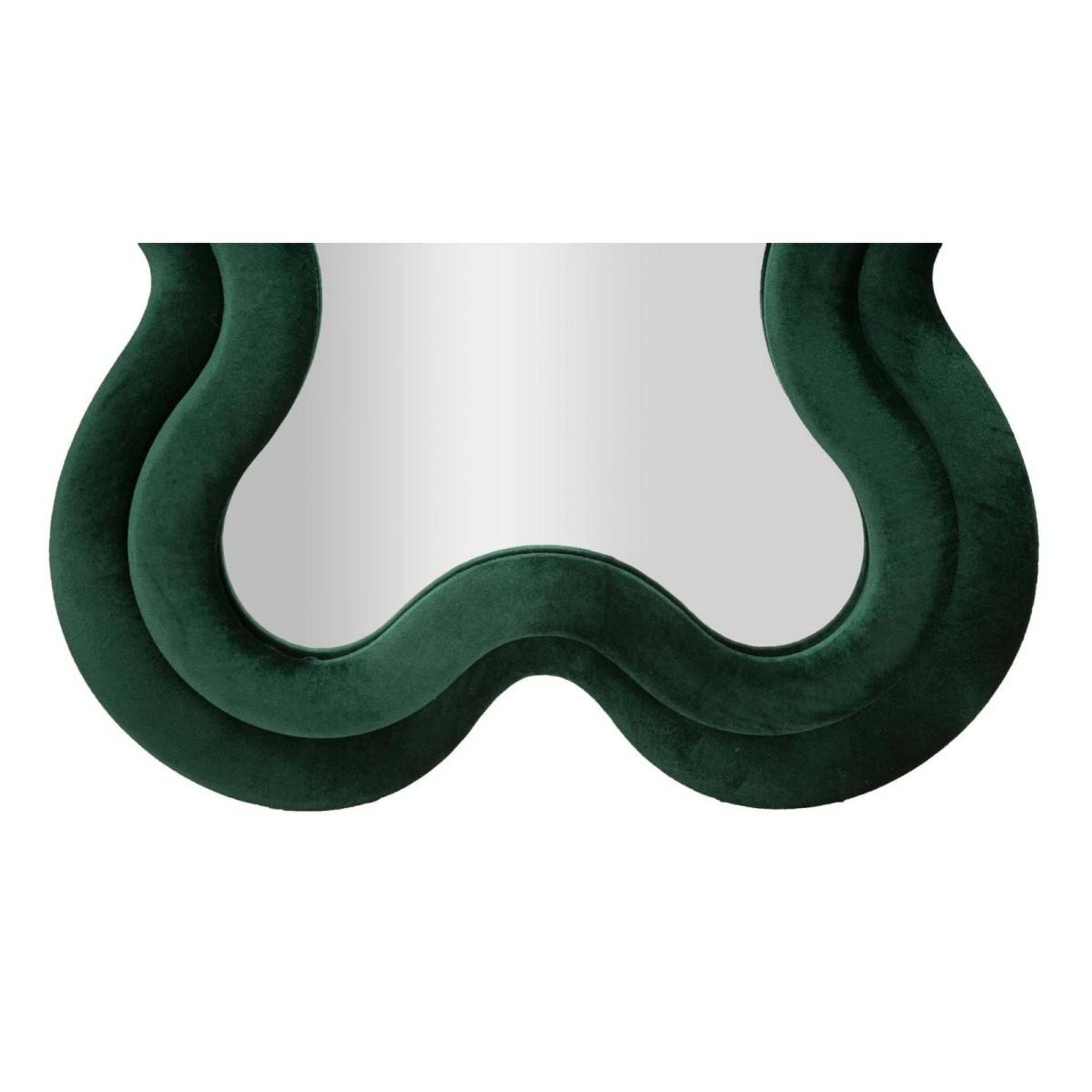 Voir la diapositive 5 : Paris Prix Miroir Mural en Velours  Monica  160cm Vert