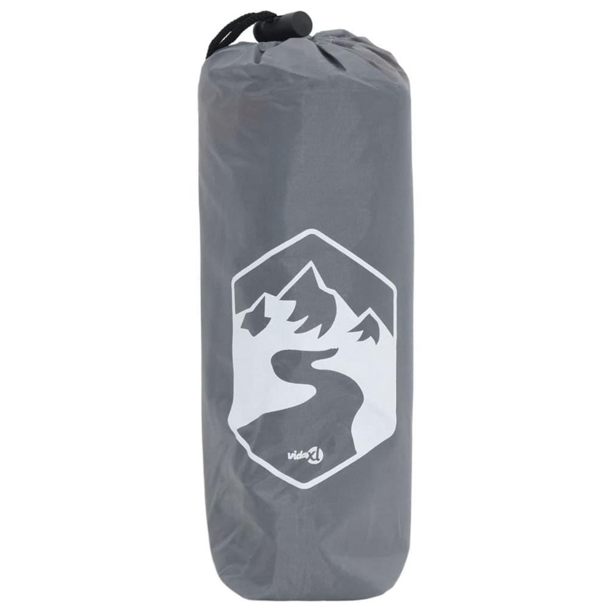 VIDAXL Poncho de pluie avec capuche design 2 en 1 gris et orange