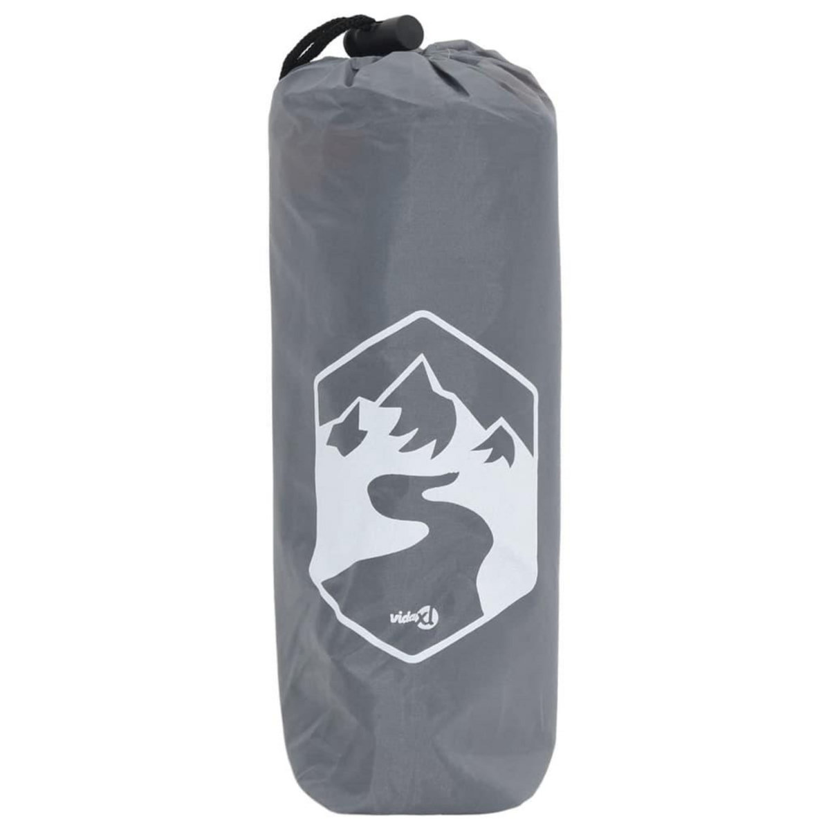 VIDAXL Poncho de pluie avec capuche design 2 en 1 gris et orange