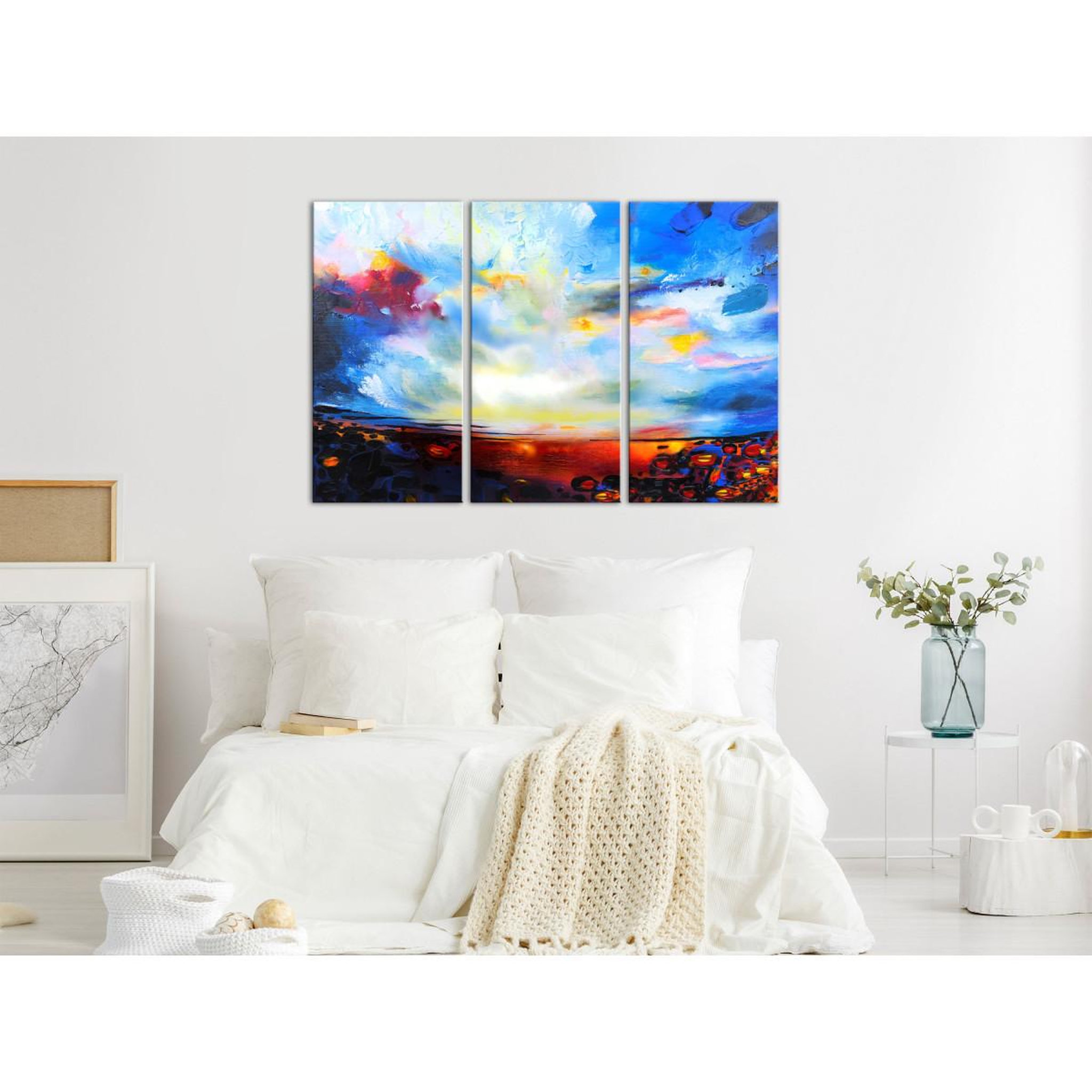 Voir la diapositive 2 : Paris Prix Tableau Imprimé 3 Panneaux  Colourful Sky