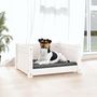 Voir la diapositive 3 : VIDAXL Lit pour chien Blanc 55,5x45,5x28 cm Bois massif de pin