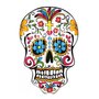Matelas gonflable tête de mort colorée - dimensions 188 x 140 cm
