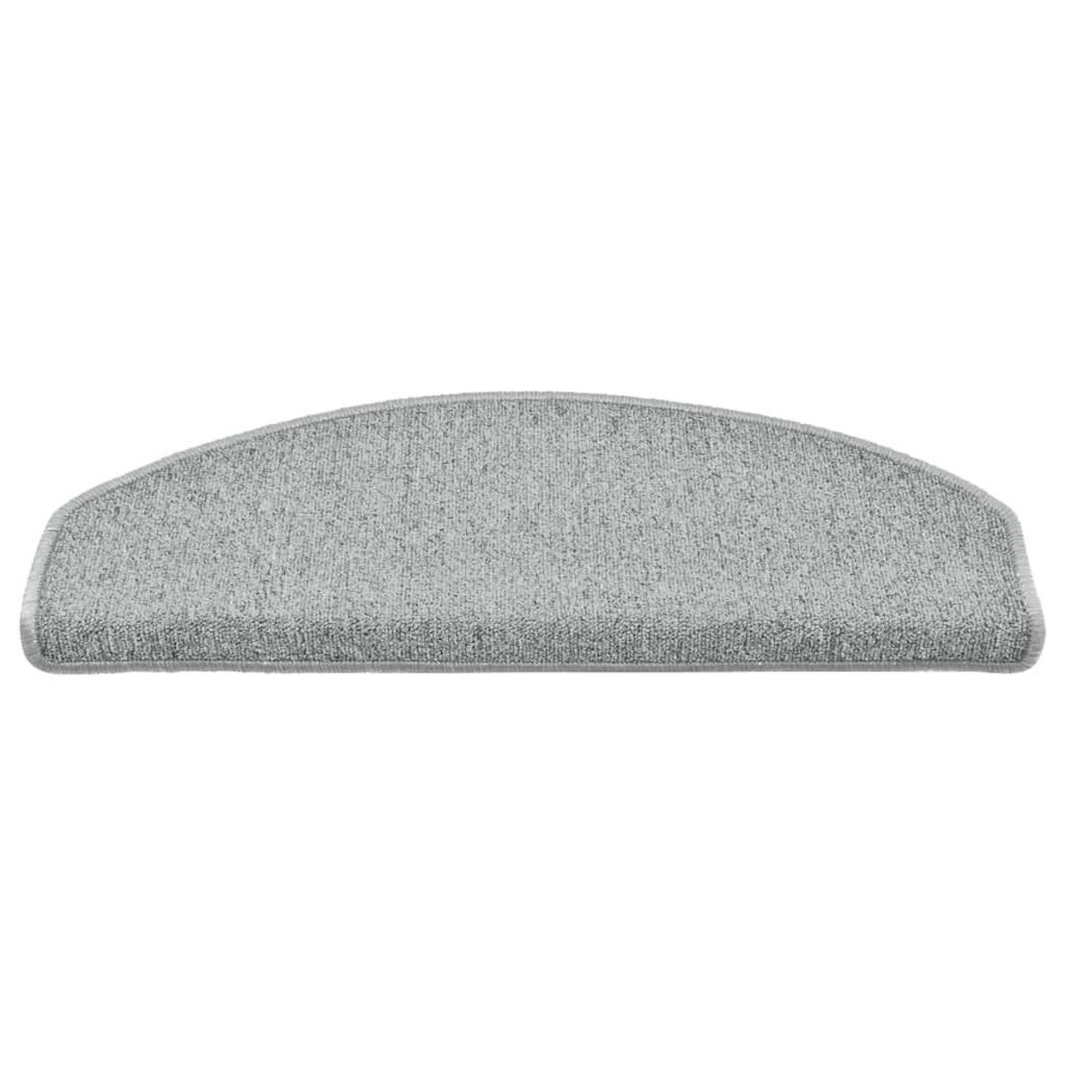 VIDAXL Tapis d'escalier 30 pcs gris clair 65x24x4 cm