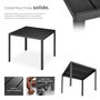 Voir la diapositive 3 : tectake Table de jardin en aluminium et plastique noir