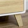 Voir la diapositive 6 : HOMCOM Commode design scandinave - 6 tiroirs - MDF panneaux blanc aspect chêne clair