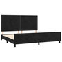 Voir la diapositive 4 : VIDAXL Cadre de lit sans matelas noir 200x200 cm velours