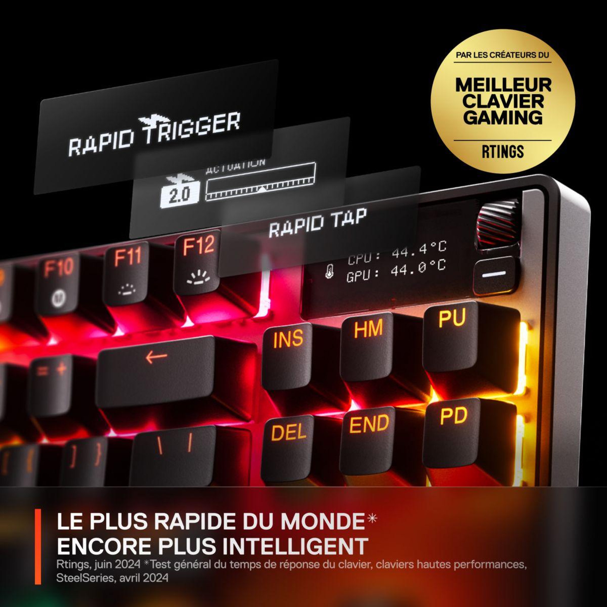 Voir la diapositive 3 : STEEL SERIES Clavier gamer apex pro tkl gen 3 - fr