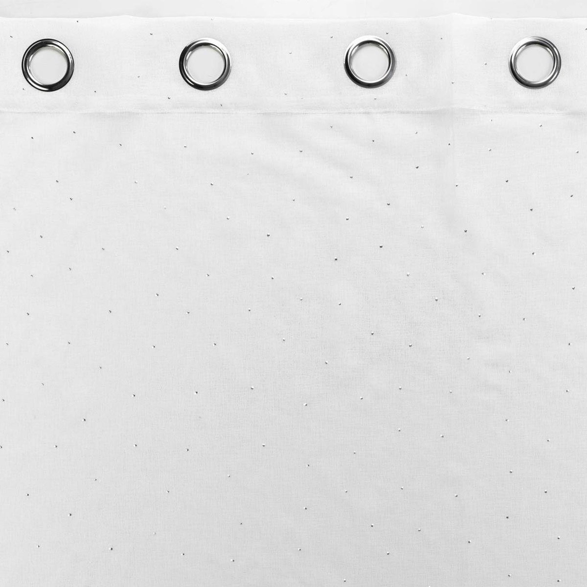 Voir la diapositive 3 : Douceur d'Intérieur Rideau voilage à œillets  goutteline  140x240cm blanc