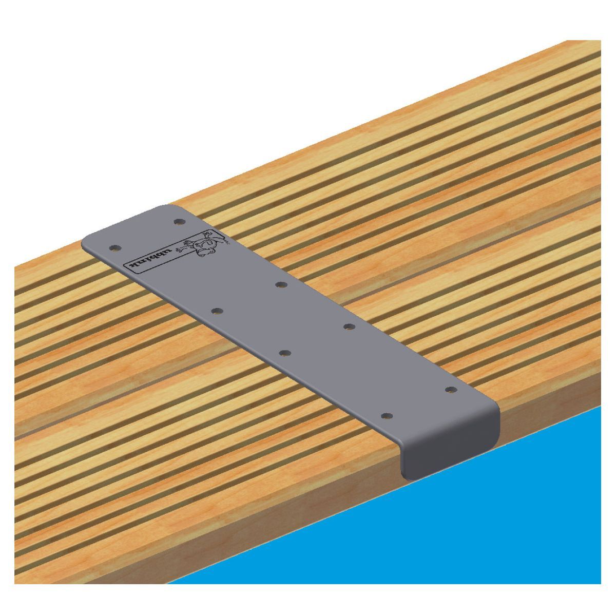 UBBINK Piscine hors sol bois rectangulaire - 350x650x140cm - Liner Bleu - LINEA