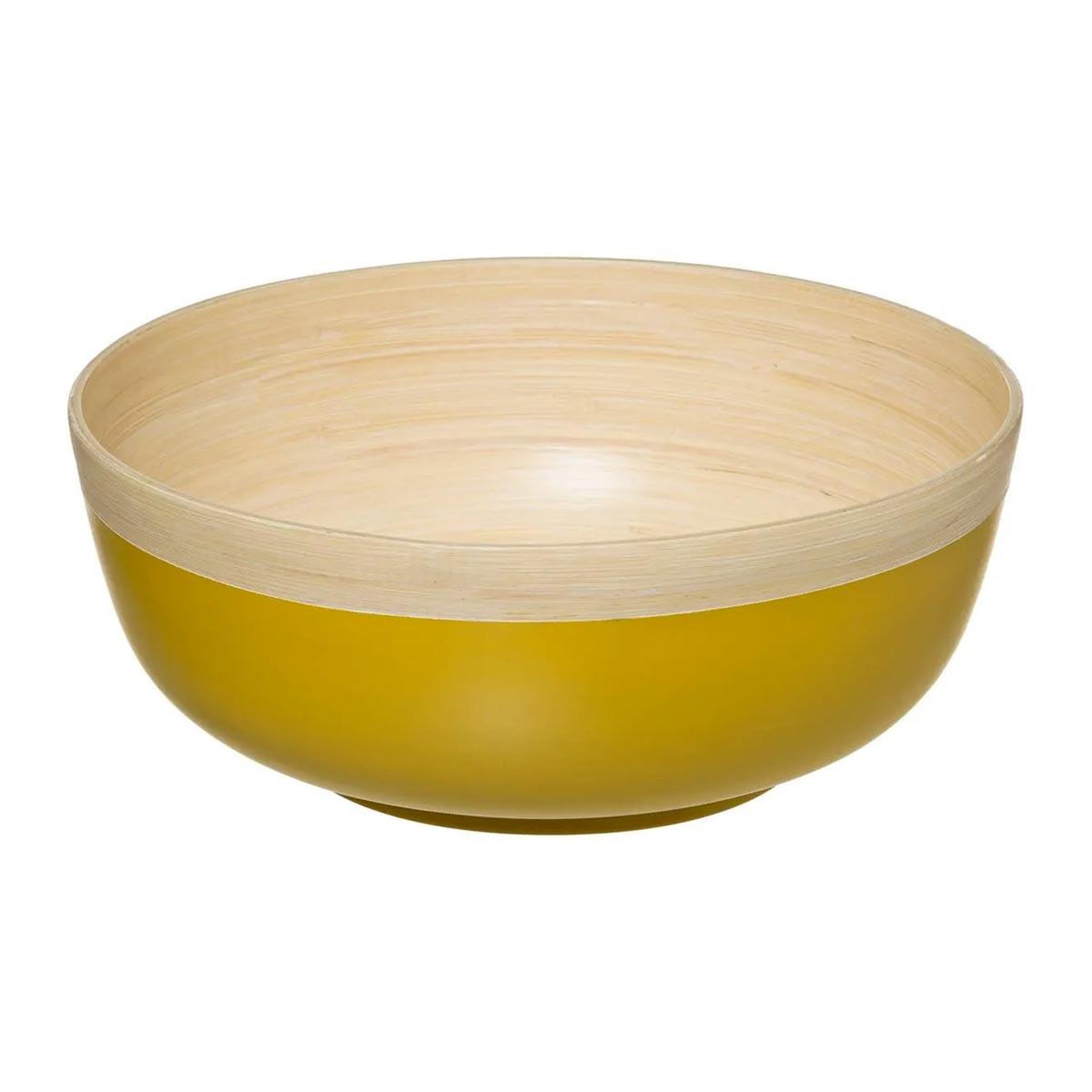 FIVE Saladier rond bambou  modern  30cm moutarde
