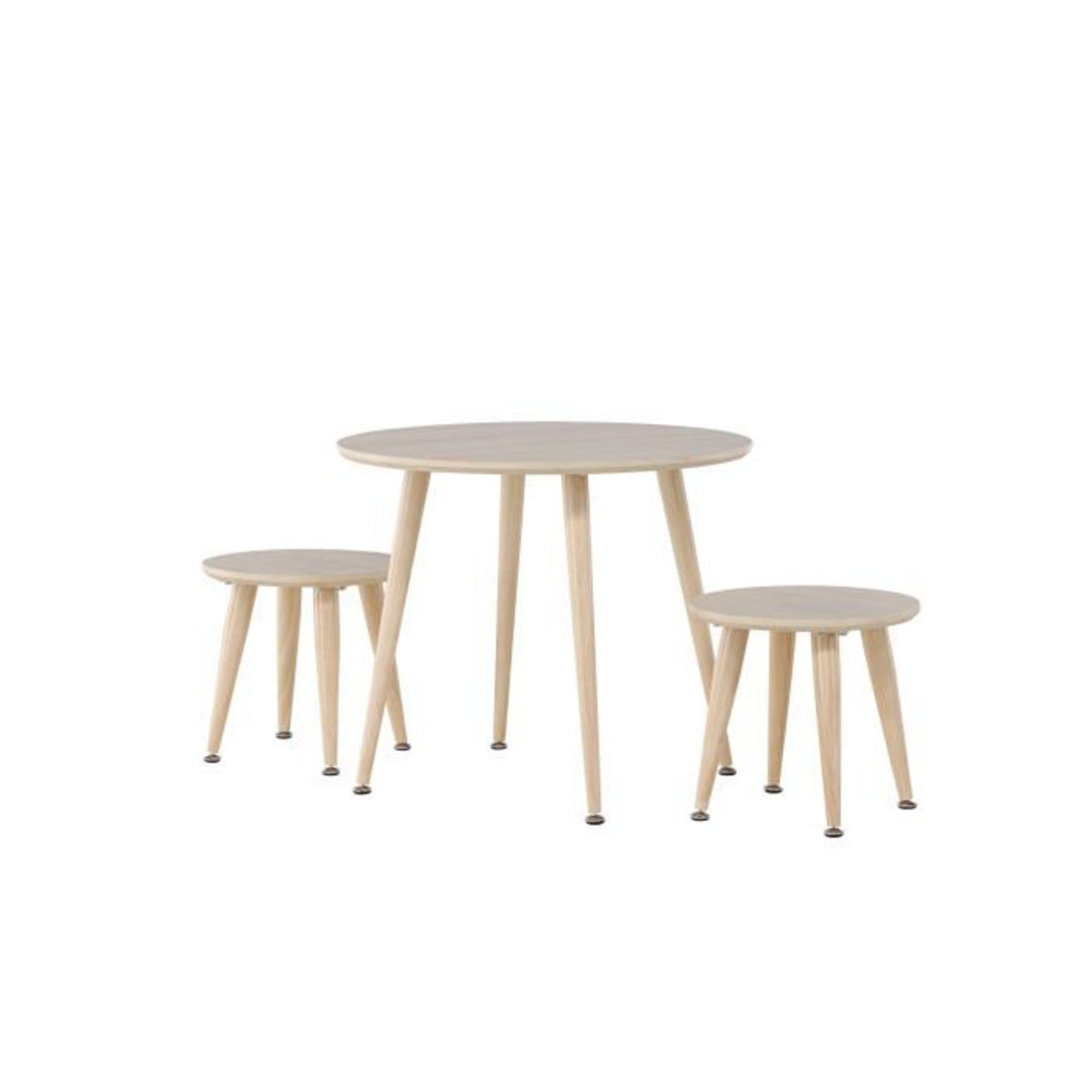 Paris Prix Table & 2 Tabourets Enfant  Kids  60cm Naturel