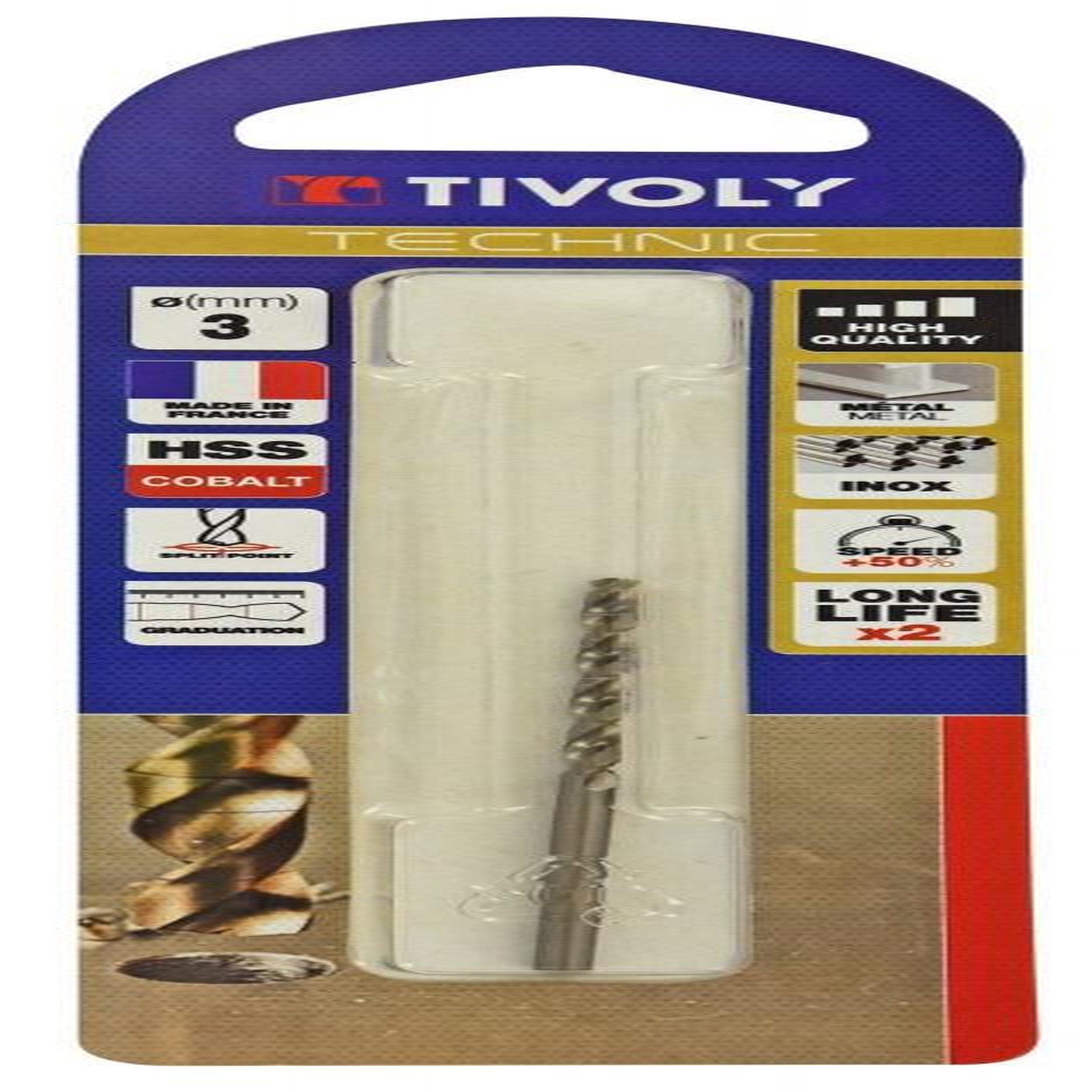 TIVOLY Foret métaux technic slr, diam. 3 x 16 cm
