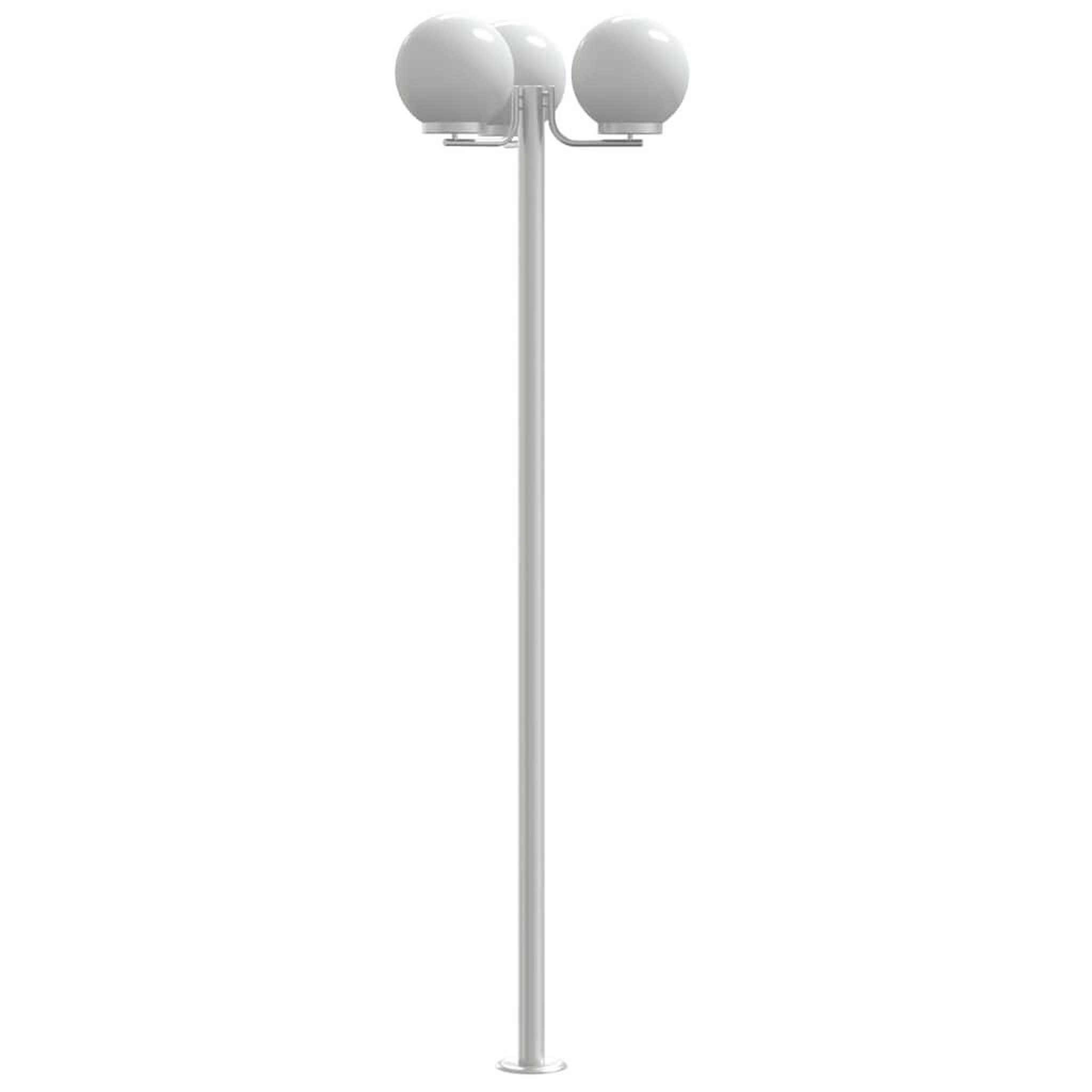 Voir la diapositive 5 : VIDAXL Lampadaires d'exterieur 2 pcs argente 215 cm acier inoxydable