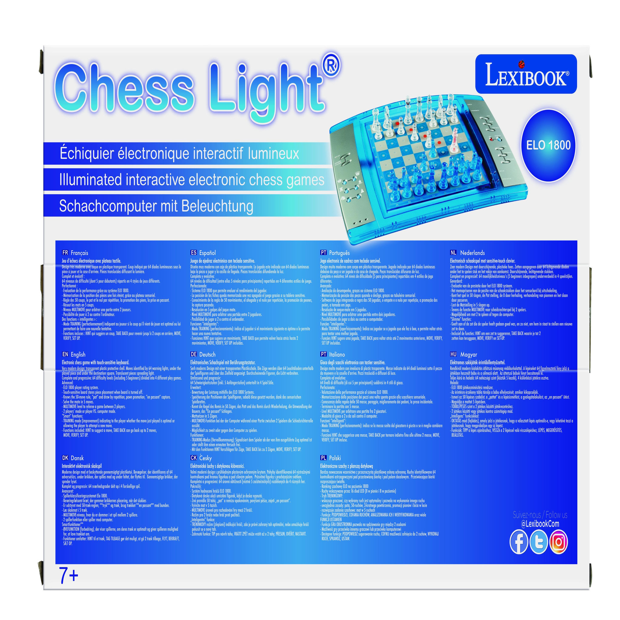 Voir la diapositive 5 : Lexibook ChessLight Jeu d'échecs électronique lumineux