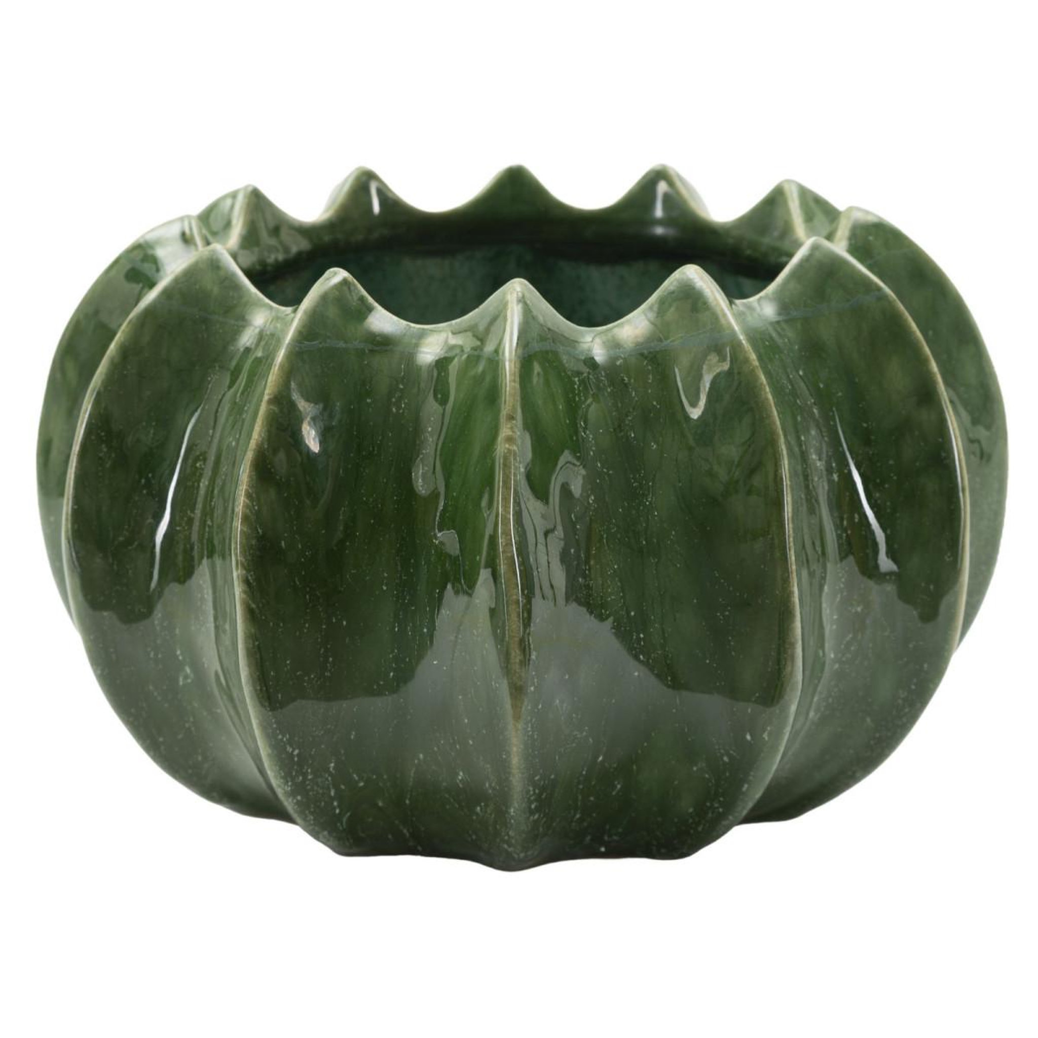 Paris Prix Cache-pot en céramique  cactus  22cm vert