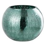 Paris Prix Photophore Boule en Verre  Craquelée  20cm Vert d'Eau