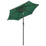 Voir la diapositive 2 : VIDAXL Parasol de jardin avec lumieres LED vert 200x211 cm aluminium