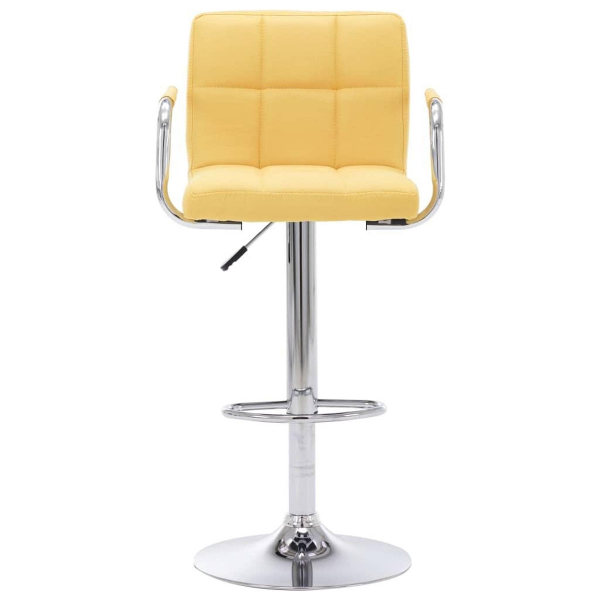 VIDAXL Chaise de bar Jaune Tissu