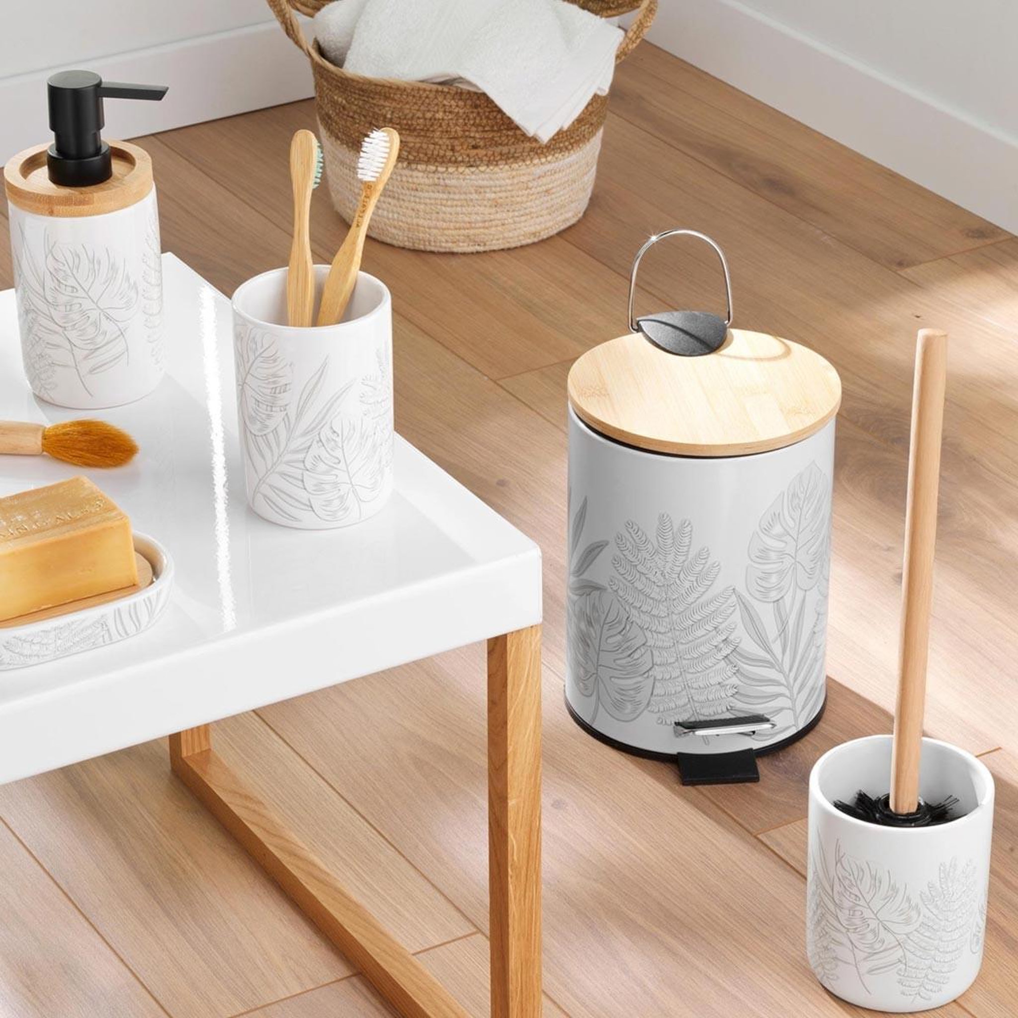 Voir la diapositive 5 : Douceur d'Intérieur Brosse wc imprimée  amber  36cm gris