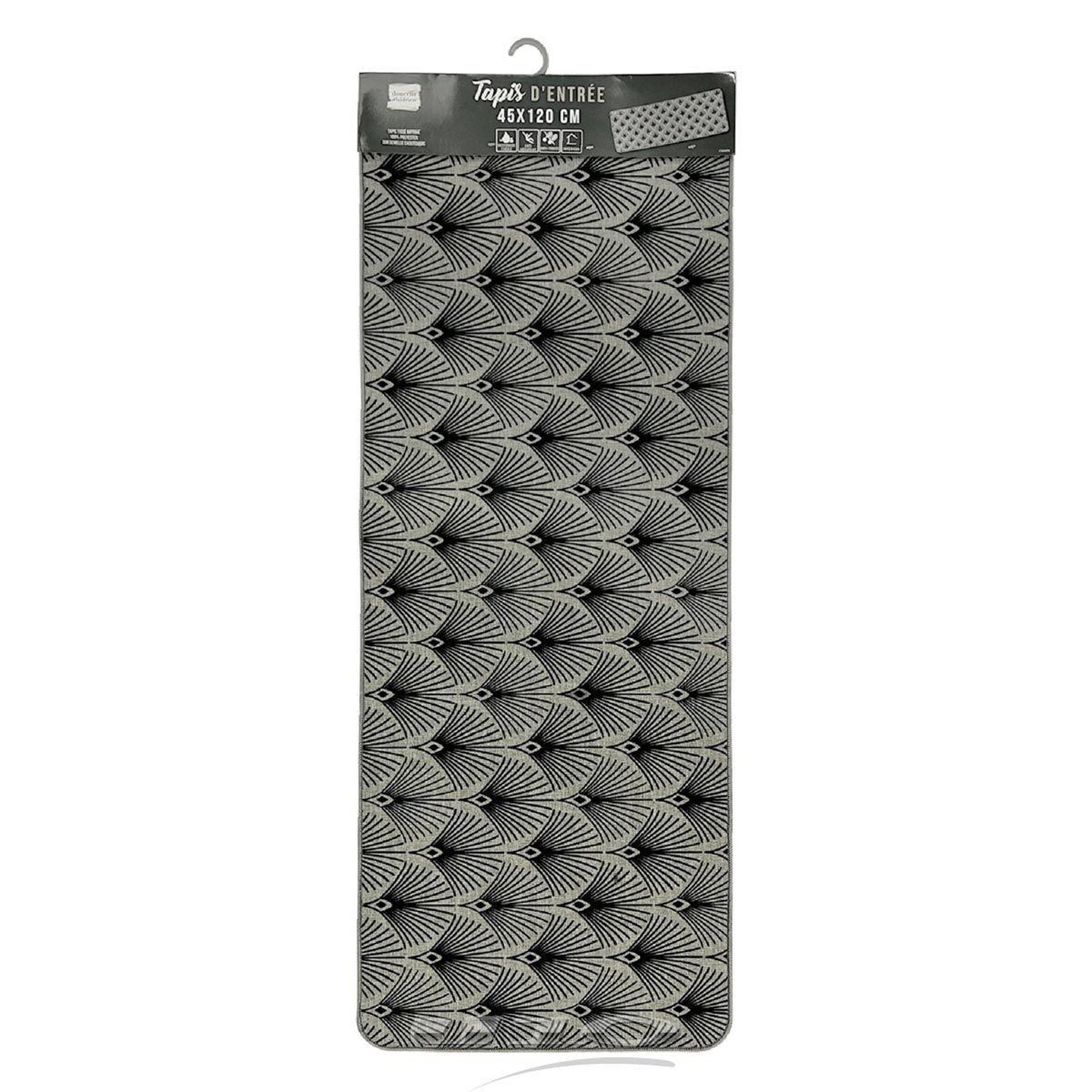 Voir la diapositive 2 : Douceur d'Intérieur Tapis tissé imprimé  bizancia  45x120cm gris