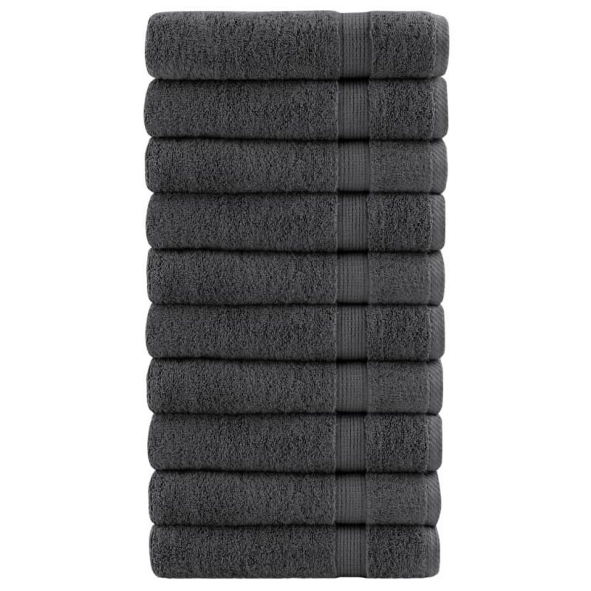 VIDAXL Serviettes de bain de qualité supérieure SOLUND 10 pcs