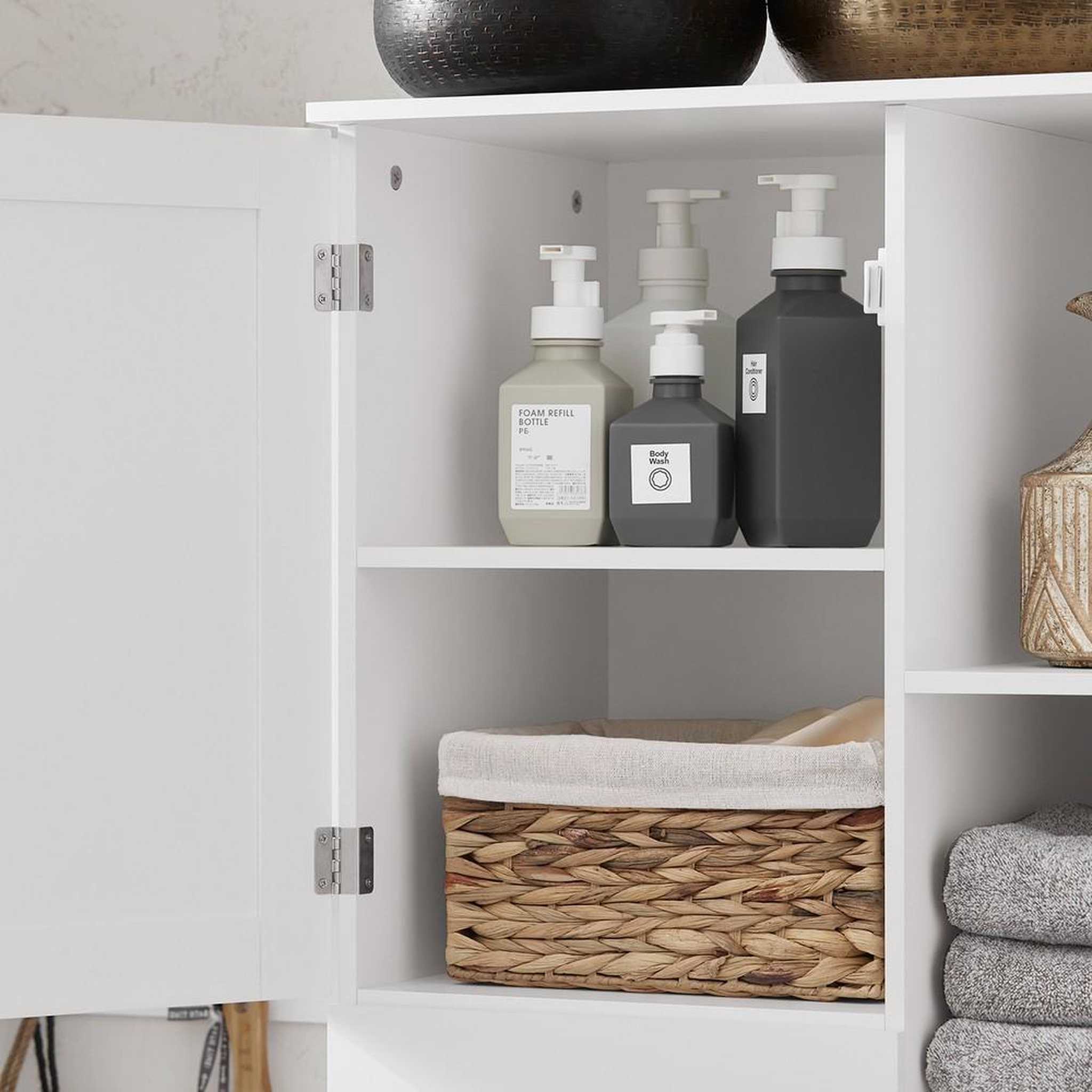 Voir la diapositive 5 : SOBUY SoBuy - Colonne De Salle De Bain à 3 tiroirs - Nordique - BZR104