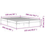 Voir la diapositive 6 : VIDAXL Cadre de lit sans matelas chene marron 150x200 cm