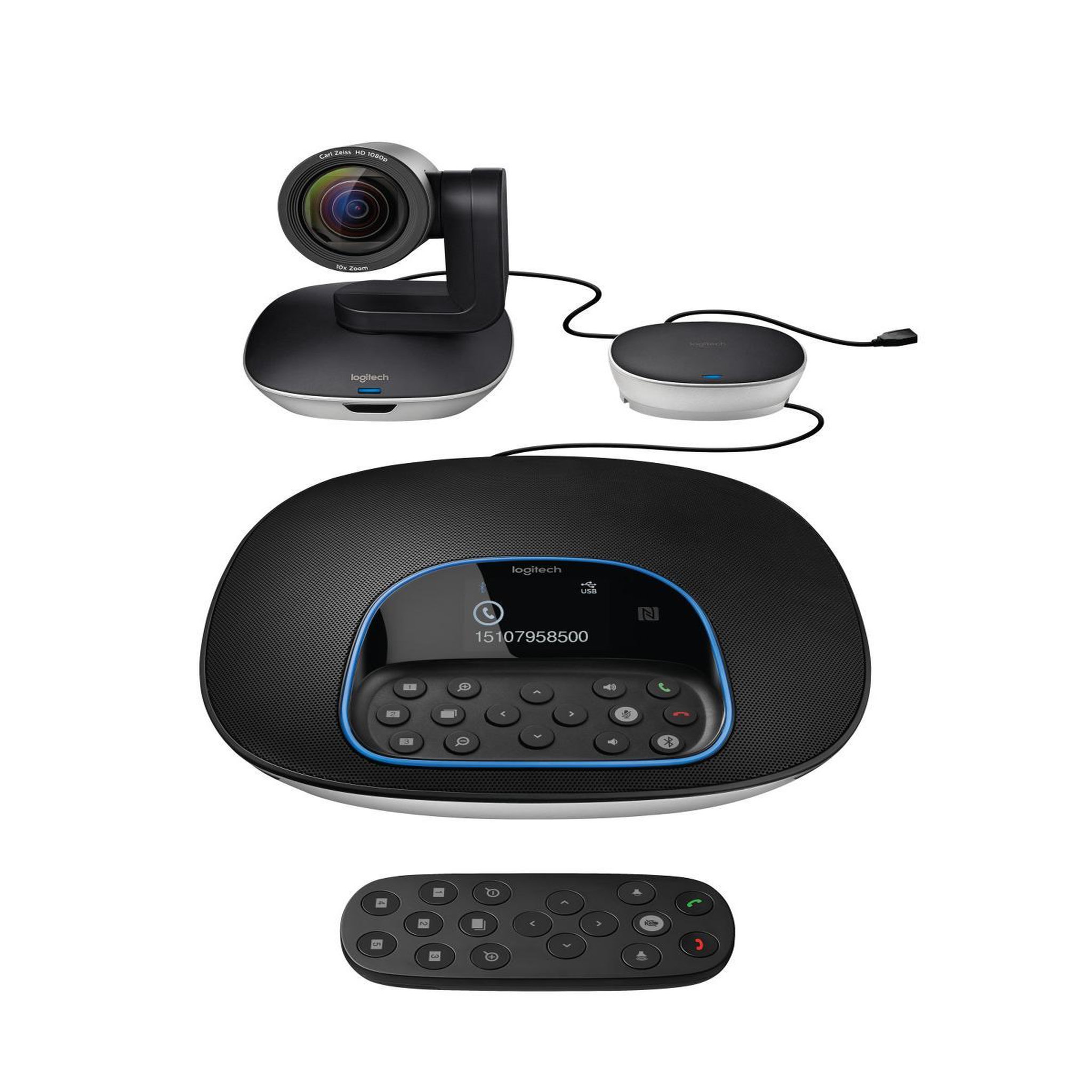 Voir la diapositive 2 : Logitech LOGITECH Kit de vidéo-conférence - Jusqu'a 14 participants - Extension microphones