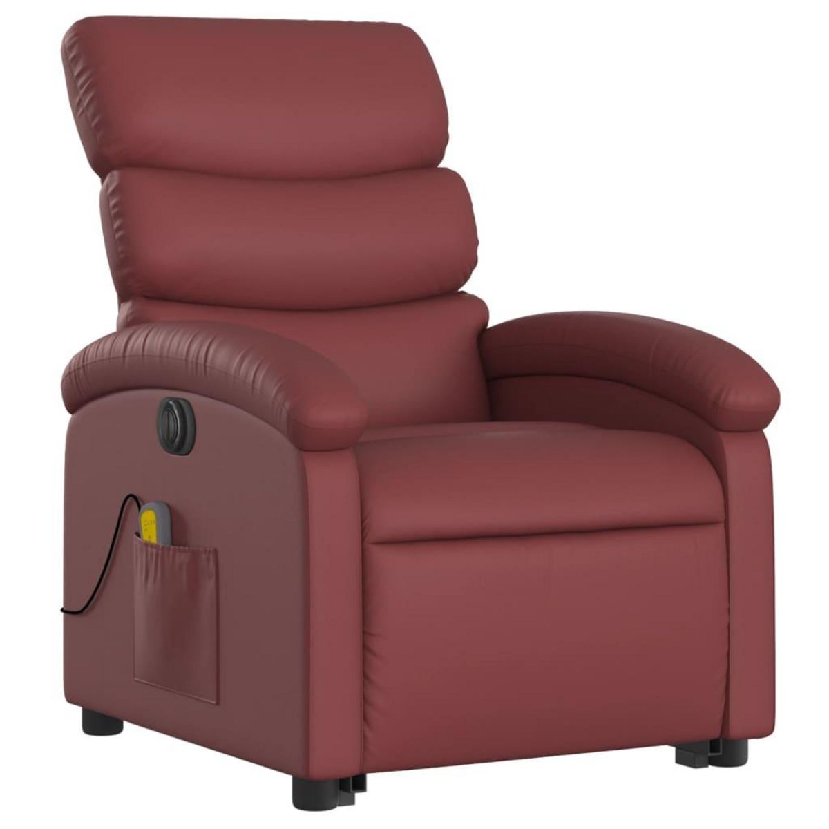 VIDAXL Fauteuil inclinable de massage electrique rouge bordeaux