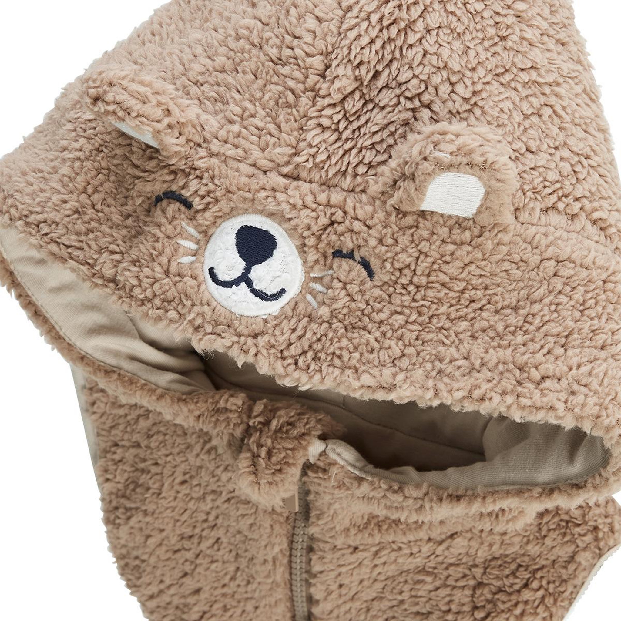 Voir la diapositive 2 : Petit Béguin Capuche bébé en sherpa charly