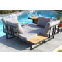 Voir la diapositive 4 : DCB GARDEN Salon de jardin modulable - Aluminium - DCB GARDEN - 4 places - TOKYO - Gris anthracite et bois d'acacia