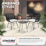 Voir la diapositive 4 : tectake Salon de jardin pour 2 personnes noir