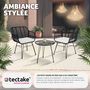 Voir la diapositive 4 : tectake Salon de jardin pour 2 personnes noir
