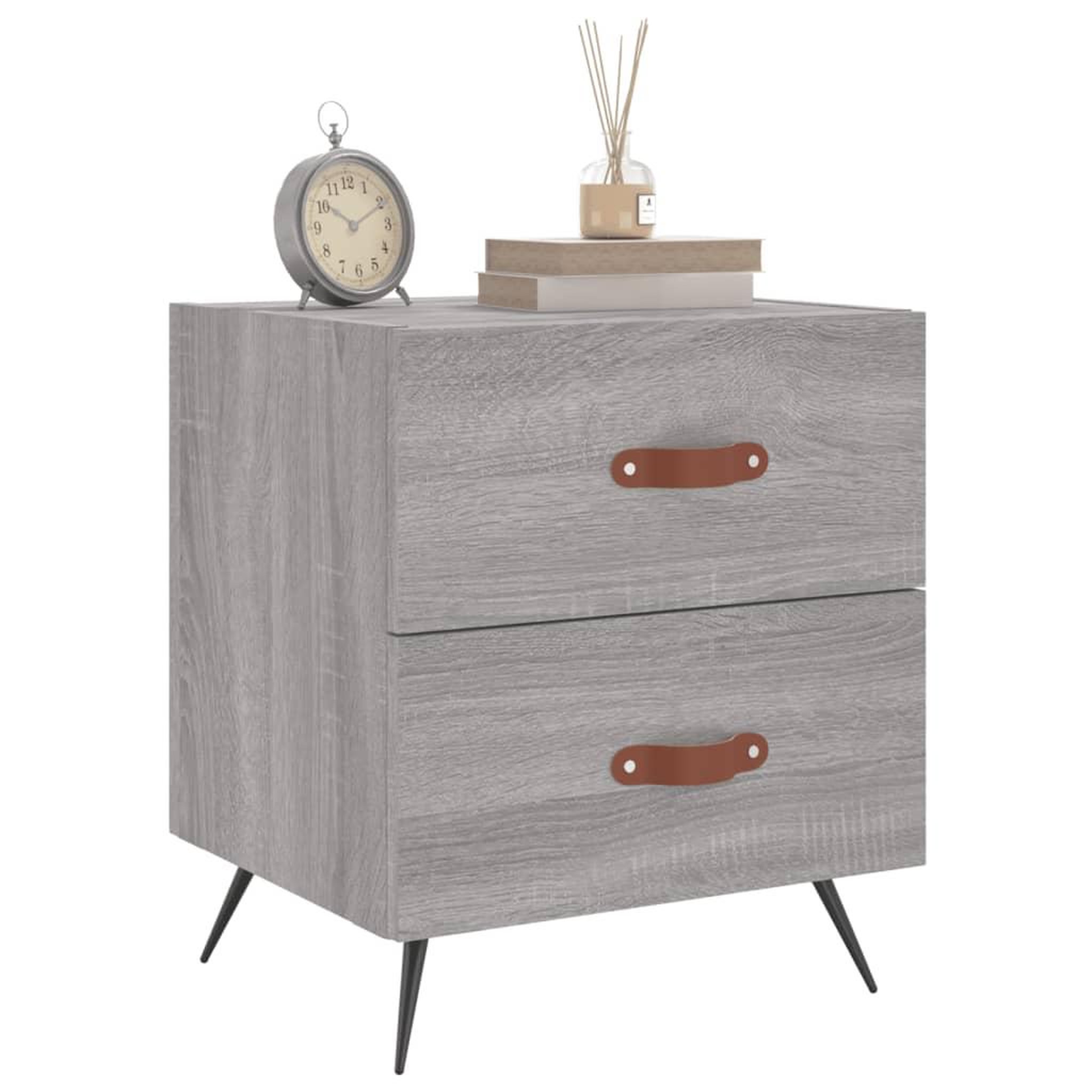 Voir la diapositive 4 : VIDAXL Tables de chevet 2 pcs sonoma gris 40x35x47,5 cm