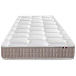 IDLITERIE Matelas latex 5 zones ORIGINEL - Face hiver/été, confort optimal. Coloris disponibles : Blanc