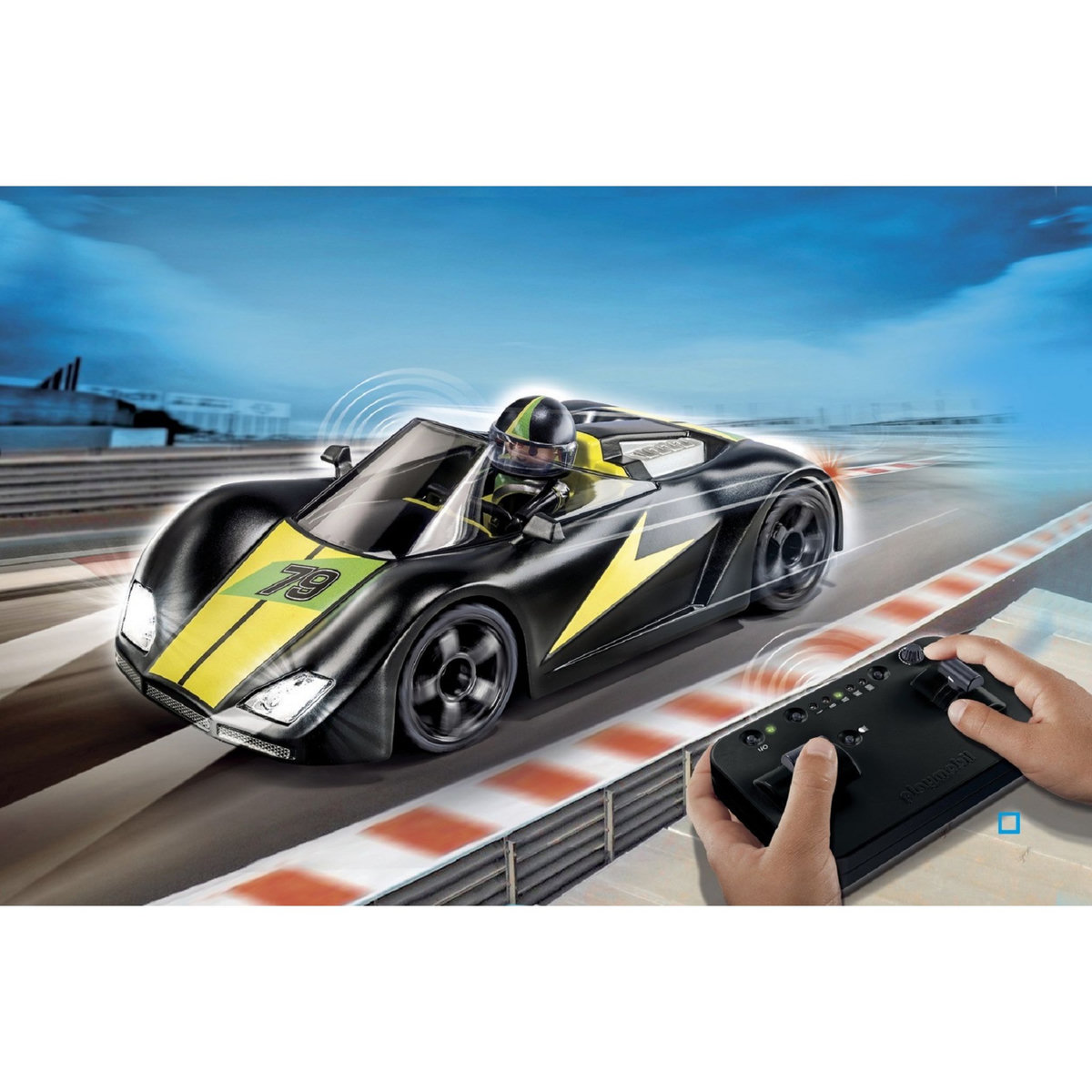 PLAYMOBIL 9089 - Action - Voiture de course noire