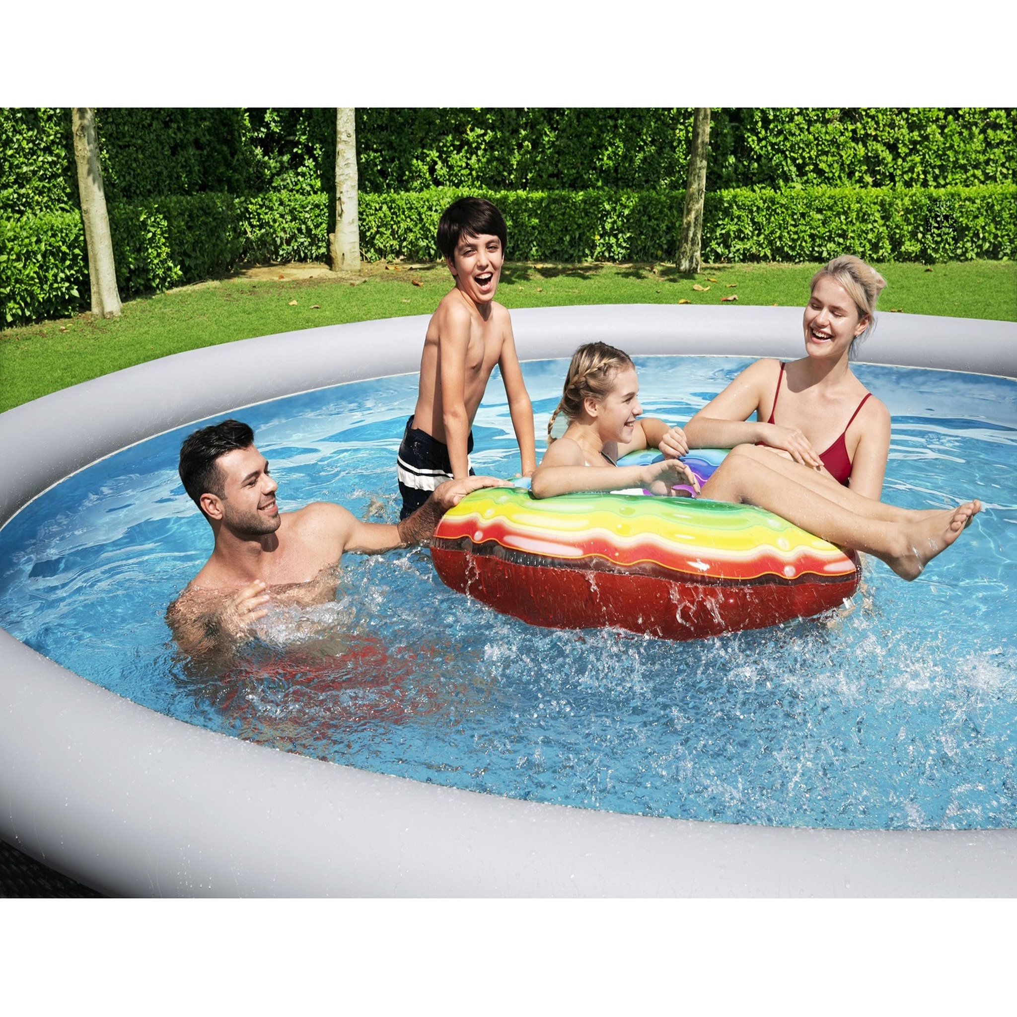 Voir la diapositive 2 : BESTWAY Piscine hors sol ronde 396 x 84 cm Fast Set ronde