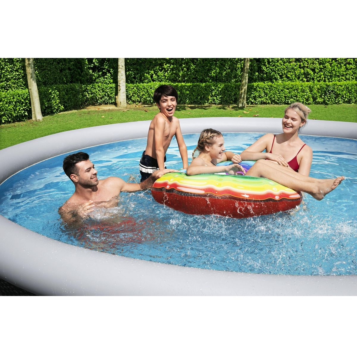 BESTWAY Piscine hors sol ronde 396 x 84 cm Fast Set ronde