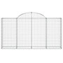 Voir la diapositive 4 : VIDAXL Paniers a gabions arques 40 pcs 200x30x100/120 cm Fer galvanise
