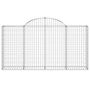 Voir la diapositive 4 : VIDAXL Paniers a gabions arques 40 pcs 200x30x100/120 cm Fer galvanise