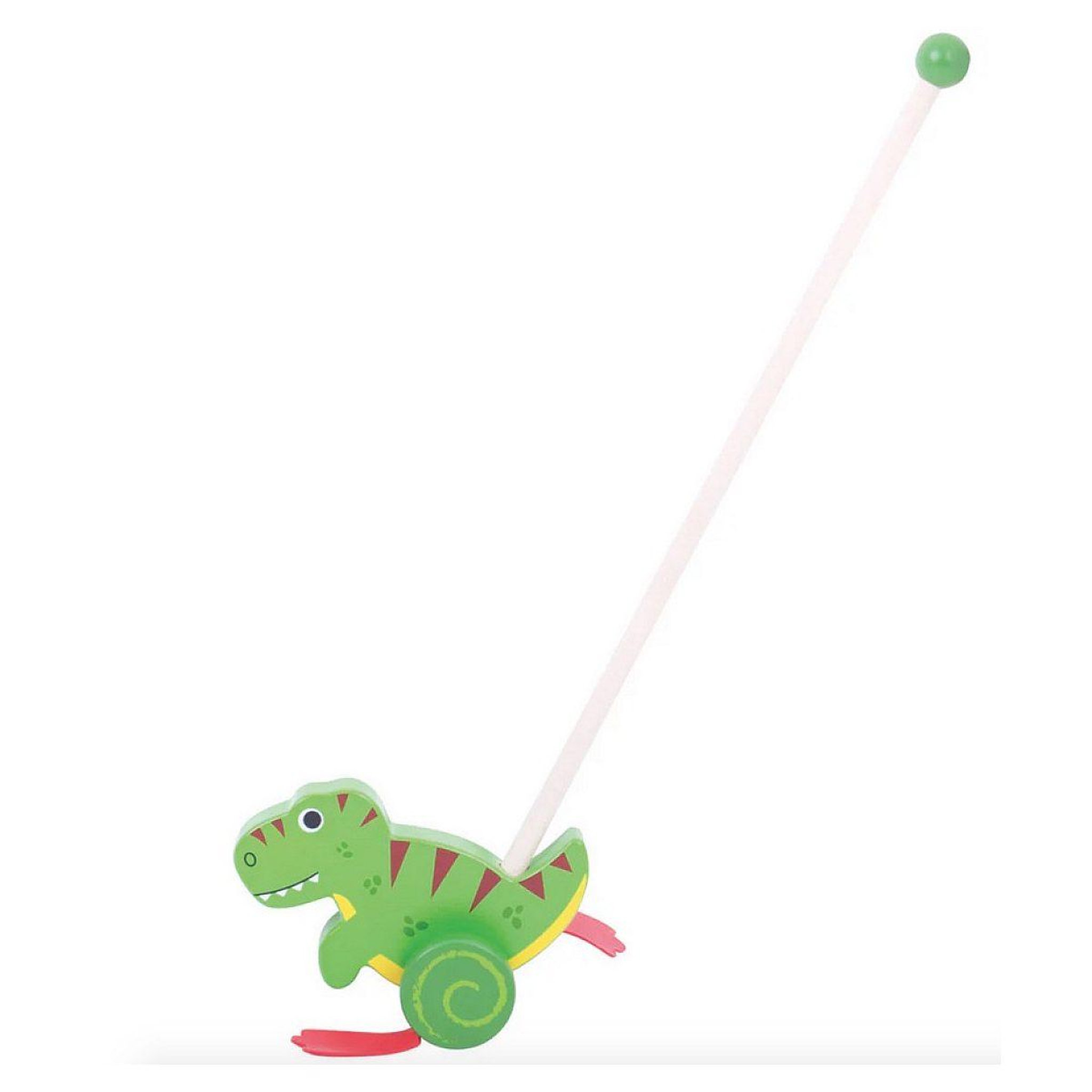 Voir la diapositive 2 : BIGJIGS Jouet t-rex à pousser en bois