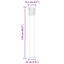 Voir la diapositive 6 : VIDAXL Lampadaires d'exterieur 3 pcs argente 110 cm acier inoxydable