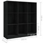 Voir la diapositive 6 : VIDAXL Bibliotheque/Separateur de piece Noir 104x33,5x110cm Pin massif