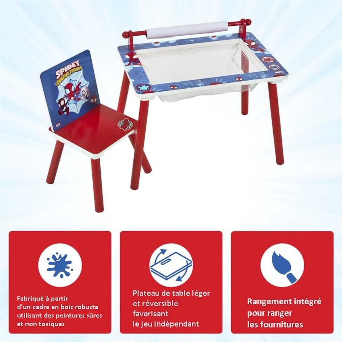 DISNEY Bureau et Chaise Spidey Marvel