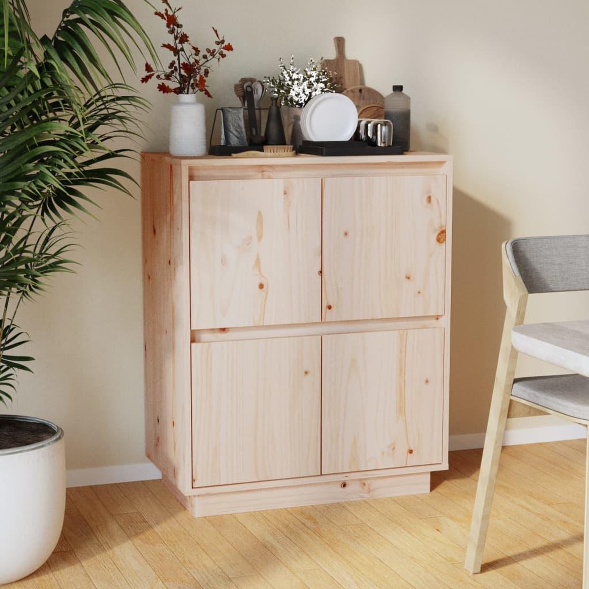 Voir la diapositive 1 : VIDAXL Buffet 60x34x75 cm Bois massif de pin